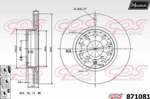 Maxtech 871081.6880 - Discofreno autozon.pro