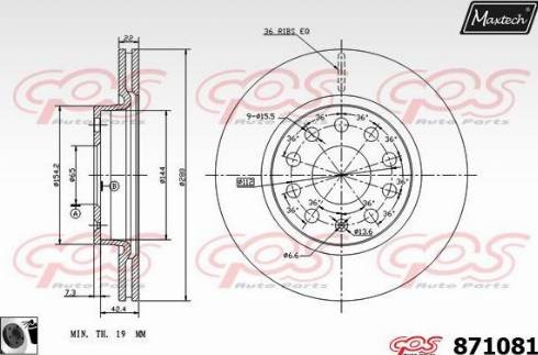 Maxtech 871081.0060 - Discofreno autozon.pro