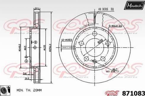 Maxtech 871083.0060 - Discofreno autozon.pro