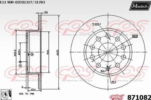 Maxtech 871082.0080 - Discofreno autozon.pro