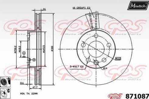 Maxtech 871087.6060 - Discofreno autozon.pro