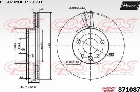 Maxtech 871087.0000 - Discofreno autozon.pro