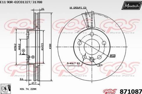 Maxtech 871087.0080 - Discofreno autozon.pro