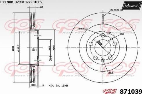 Maxtech 871039.0000 - Discofreno autozon.pro