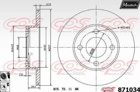 Maxtech 871034.6060 - Discofreno autozon.pro