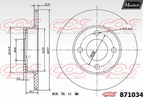 Maxtech 871034.0000 - Discofreno autozon.pro