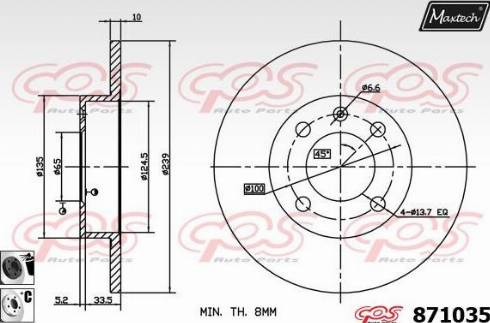 Maxtech 871035.6060 - Discofreno autozon.pro