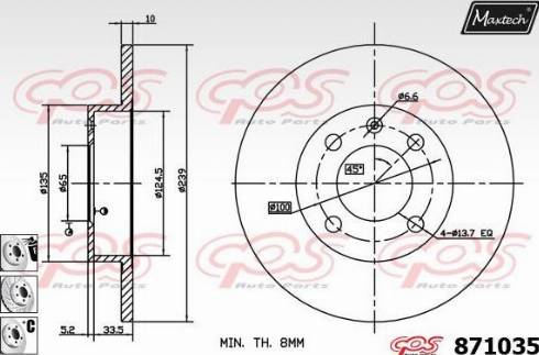 Maxtech 871035.6880 - Discofreno autozon.pro