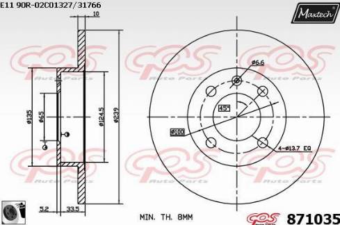 Maxtech 871035.0060 - Discofreno autozon.pro