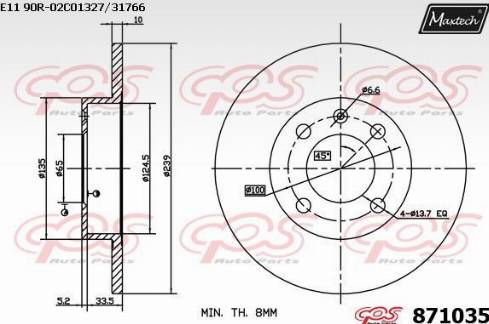 Maxtech 871035.0000 - Discofreno autozon.pro