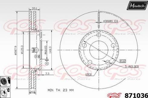 Maxtech 871036.6060 - Discofreno autozon.pro