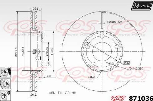 Maxtech 871036.6880 - Discofreno autozon.pro