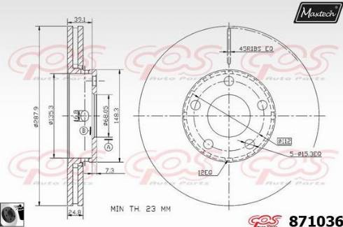 Maxtech 871036.0060 - Discofreno autozon.pro