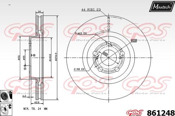 Maxtech 871036 - Discofreno autozon.pro