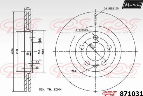 Maxtech 871031.0000 - Discofreno autozon.pro