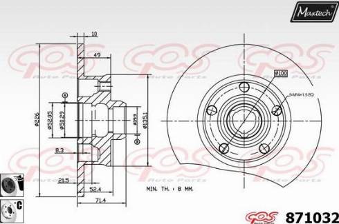 Maxtech 871032.6060 - Discofreno autozon.pro