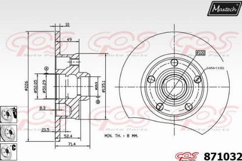 Maxtech 871032.6880 - Discofreno autozon.pro