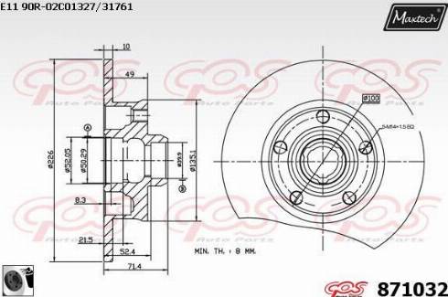 Maxtech 871032.0060 - Discofreno autozon.pro