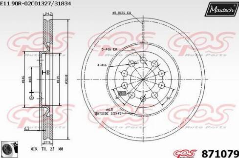 Maxtech 871079.0060 - Discofreno autozon.pro