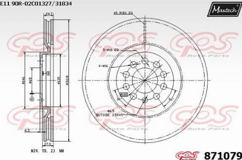 Maxtech 871079.0000 - Discofreno autozon.pro