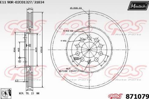 Maxtech 871079.0080 - Discofreno autozon.pro