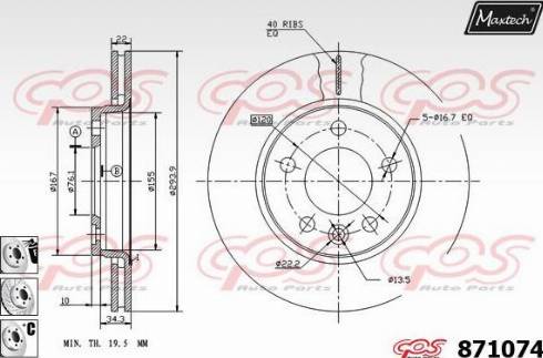 Maxtech 871074.6880 - Discofreno autozon.pro