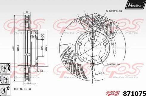 Maxtech 871075.6880 - Discofreno autozon.pro