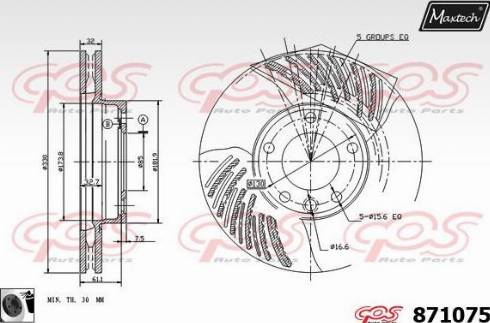 Maxtech 871075.0060 - Discofreno autozon.pro