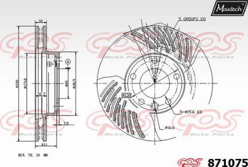 Maxtech 871075.0000 - Discofreno autozon.pro