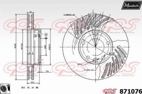 Maxtech 871076.0060 - Discofreno autozon.pro