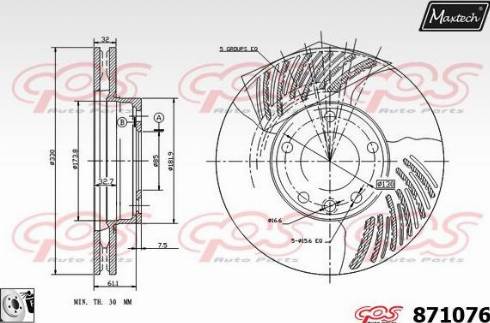 Maxtech 871076.0080 - Discofreno autozon.pro