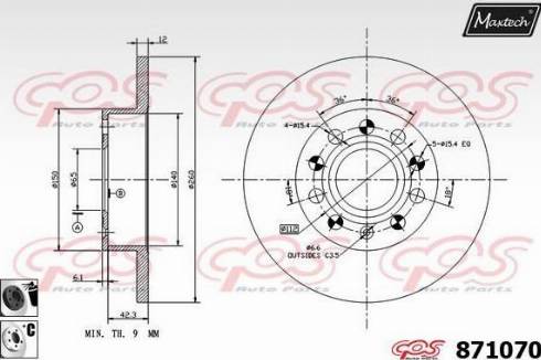 Maxtech 871070.6060 - Discofreno autozon.pro