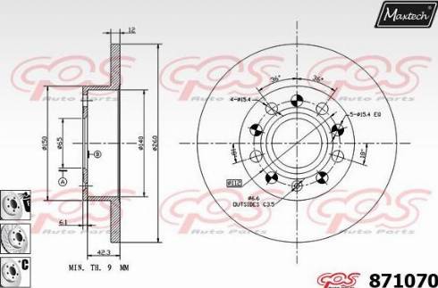 Maxtech 871070.6880 - Discofreno autozon.pro