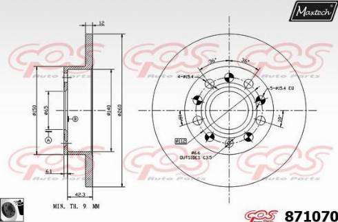 Maxtech 871070.0060 - Discofreno autozon.pro