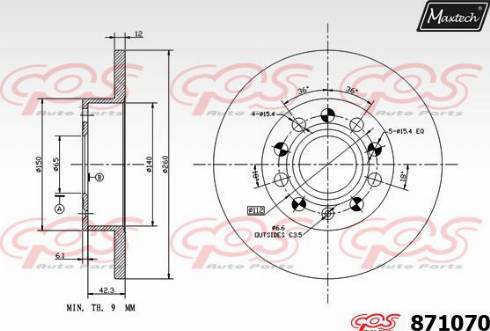 Maxtech 871070.0000 - Discofreno autozon.pro