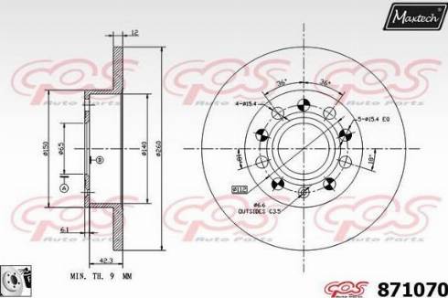 Maxtech 871070.0080 - Discofreno autozon.pro