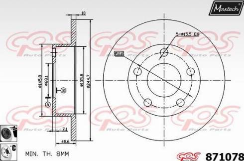 Maxtech 871078.6060 - Discofreno autozon.pro