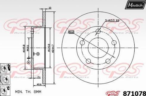 Maxtech 871078.6880 - Discofreno autozon.pro