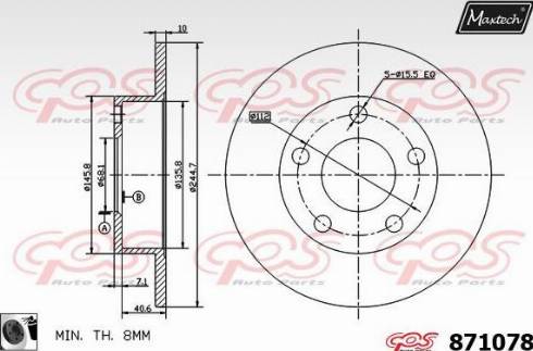 Maxtech 871078.0060 - Discofreno autozon.pro