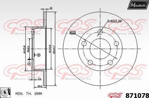 Maxtech 871078.0080 - Discofreno autozon.pro