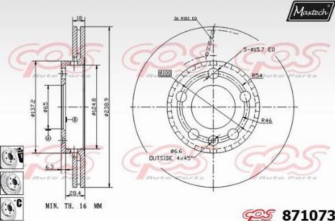 Maxtech 871073.6980 - Discofreno autozon.pro