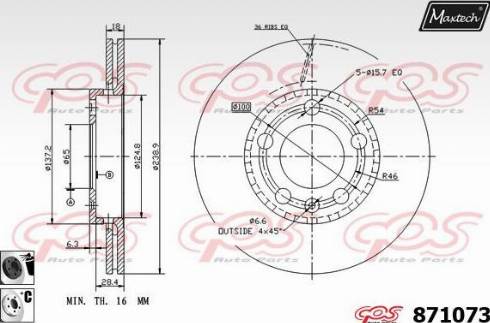 Maxtech 871073.6060 - Discofreno autozon.pro