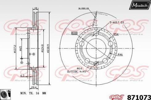 Maxtech 871073.0060 - Discofreno autozon.pro