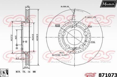 Maxtech 871073.0080 - Discofreno autozon.pro