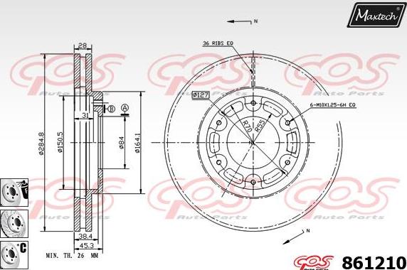 Maxtech 871073 - Discofreno autozon.pro