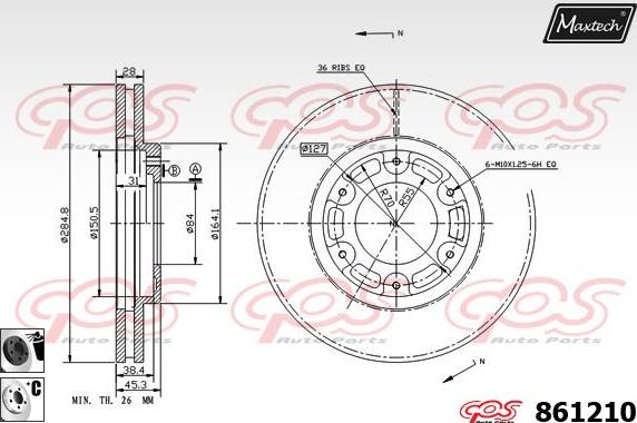 Maxtech 871072 - Discofreno autozon.pro