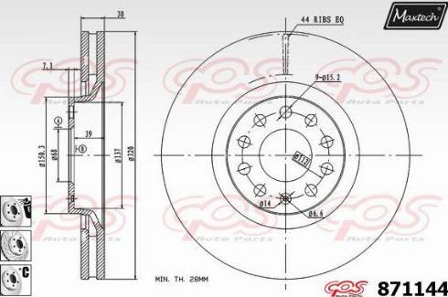 Maxtech 871144.6980 - Discofreno autozon.pro