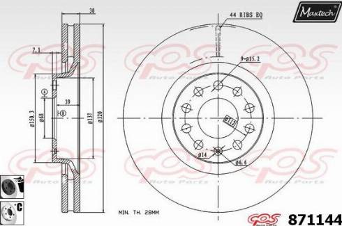 Maxtech 871144.6060 - Discofreno autozon.pro