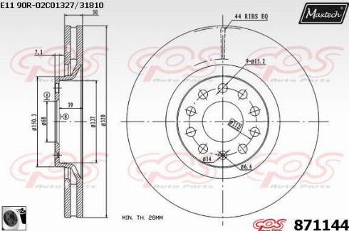 Maxtech 871144.0060 - Discofreno autozon.pro