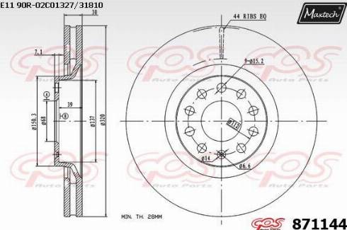 Maxtech 871144.0000 - Discofreno autozon.pro